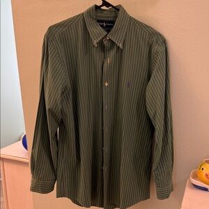 Polo by Ralph Lauren Olive Striped Men's Shirt